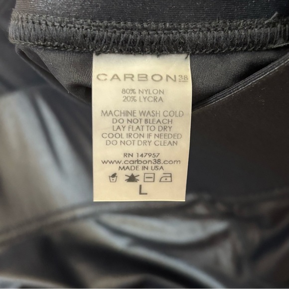 Carbon38 Regular Rise 7/8 Length Legging In Takara Shine Black Womens Size Large - Picture 6 of 6